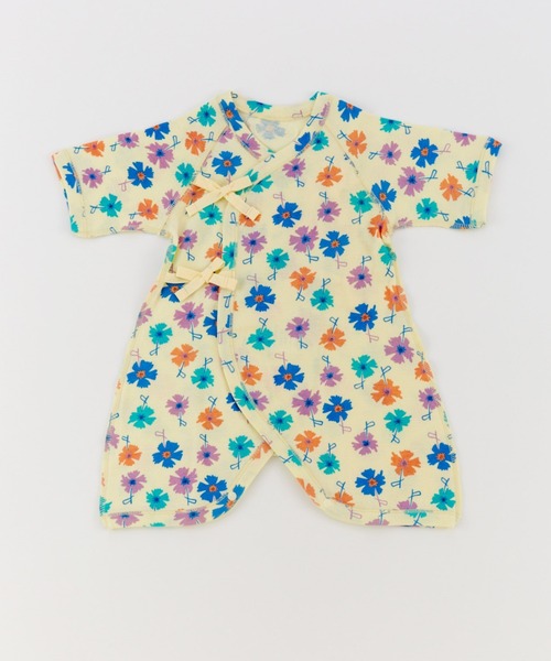 Ocean&Ground(オーシャン&グラウンド)の「コンビ肌着 Painting Flower(肌着・キッズ・クリーム/オフホワイト・60)」の1枚目の写真