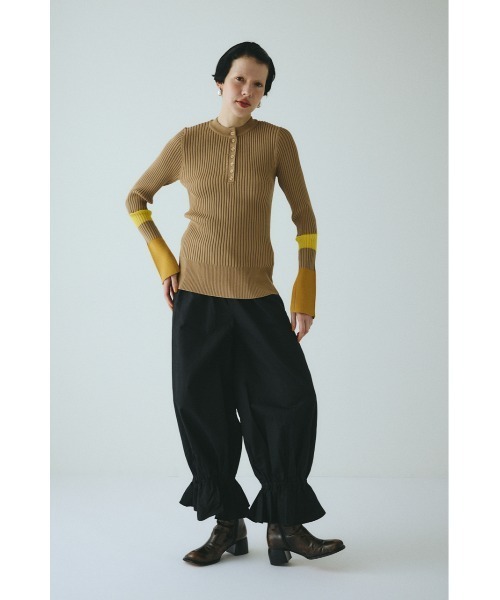 Henley neck knit tops ヘンリーネックニットトップス（ニット