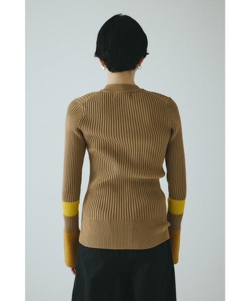 HeRIN.CYE(ヘリンドットサイ)の「Henley neck knit tops ヘンリーネックニットトップス(ニット/セーター・レディース・ブラック/レッド/ブルー/ベージュ・FREE)」の7枚目の写真