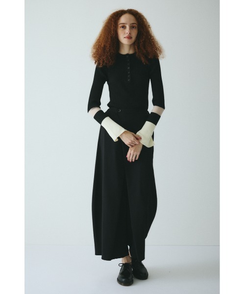 Henley neck knit tops ヘンリーネックニットトップス（ニット