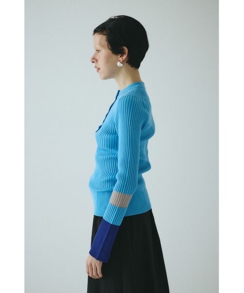 セール】Henley neck knit tops ヘンリーネックニットトップス（ニット