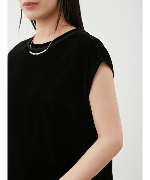 売約済み　専用　未使用級✨️ルネ フレンチスリーブ ベロア フリル ワンピース Firsthand/インド ギャザーフリルワンピース / フレンチスリーブ