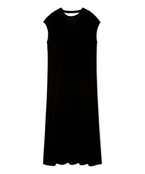 バックシャンフレンチスリーブベロアワンピース（ワンピース）｜Mila