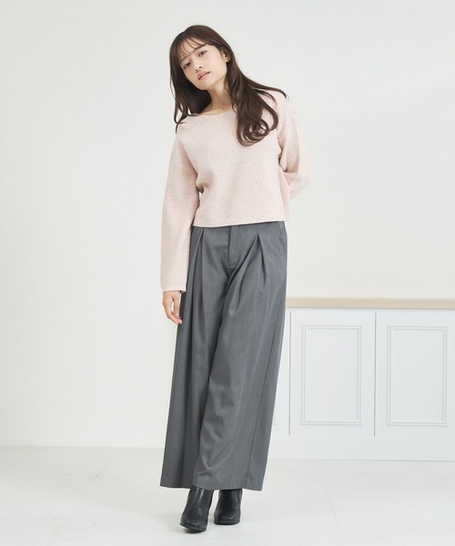 MISCH MASCH（ミッシュマッシュ）の「WEB限定 スパンコールラメニット（ニット/セーター・レディース・ネイビー/グレー/ブルー/ピンク・ﾌﾘ-）」の13枚目の写真