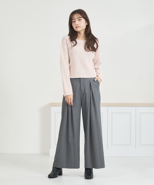 MISCH MASCH（ミッシュマッシュ）の「WEB限定 スパンコールラメニット（ニット/セーター・レディース・ネイビー/グレー/ブルー/ピンク・ﾌﾘ-）」の12枚目の写真