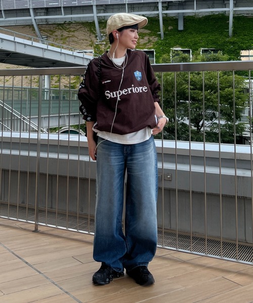 RODEO CROWNS WIDE BOWL（ロデオクラウンズワイドボウル）の「ワイド ルーズデニム（デニムパンツ・レディース・ライトブルー/ブルー/ワンウォッシュ・MEDIUM/SMALL）」の22枚目の写真