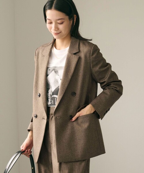 セール】ホームスパン ダブル ジャケット ストレッチ（テーラード