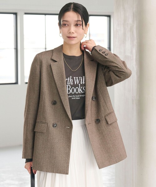 ホームスパン ダブル ジャケット ストレッチ