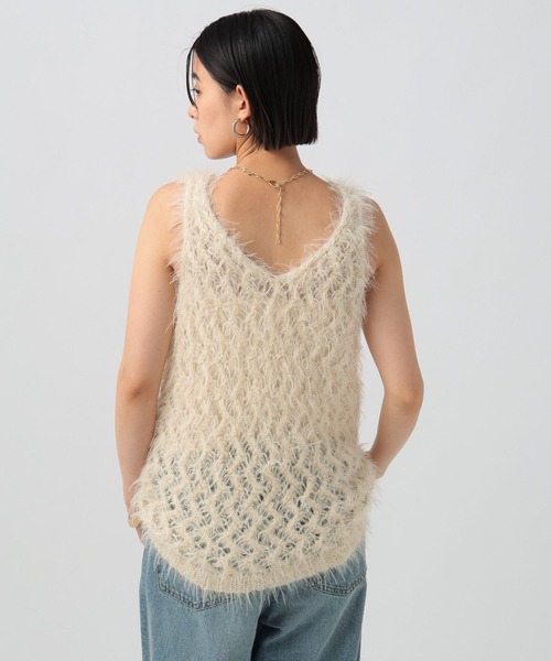 BAYFLOW（ベイフロー）の「[前後で着られる]2WAYバスケットベスト（ベスト・レディース・グレー/オフホワイト/ボルドー・FREE）」の6枚目の写真