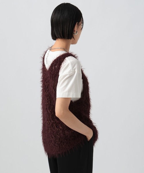 BAYFLOW（ベイフロー）の「[前後で着られる]2WAYバスケットベスト（ベスト・レディース・グレー/オフホワイト/ボルドー・FREE）」の18枚目の写真