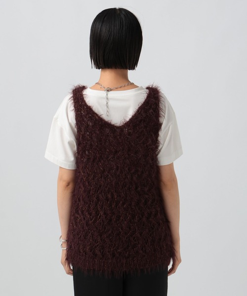 BAYFLOW（ベイフロー）の「[前後で着られる]2WAYバスケットベスト（ベスト・レディース・グレー/オフホワイト/ボルドー・FREE）」の20枚目の写真