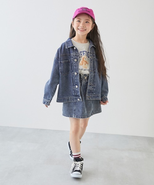 devirock（デビロック）の「ビッグシルエット デニムジャケット（デニムジャケット・キッズ・ネイビー系/ブルー系/ブラック系・100cm/110cm/120cm/130cm/140cm/150cm/160cm）」の5枚目の写真