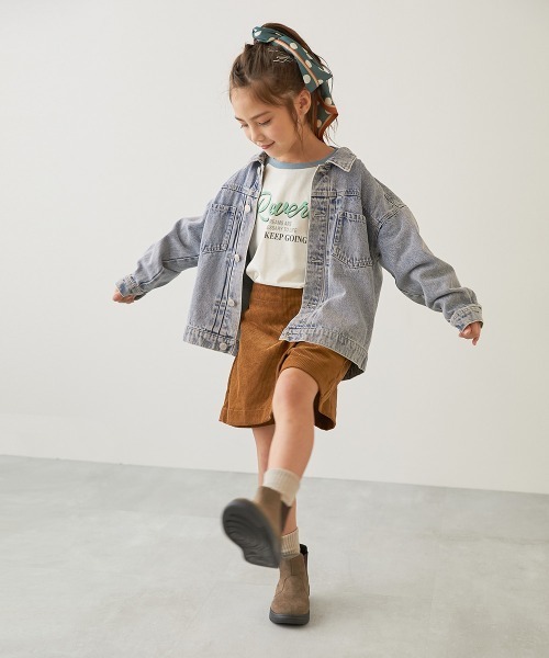 devirock（デビロック）の「ビッグシルエット デニムジャケット（デニムジャケット・キッズ・ネイビー系/ブルー系/ブラック系・100cm/110cm/120cm/130cm/140cm/150cm/160cm）」の6枚目の写真