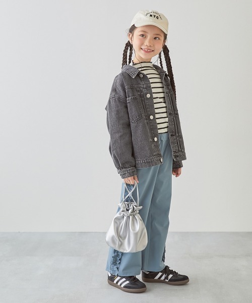 devirock（デビロック）の「ビッグシルエット デニムジャケット（デニムジャケット・キッズ・ネイビー系/ブルー系/ブラック系・100cm/110cm/120cm/130cm/140cm/150cm/160cm）」の9枚目の写真