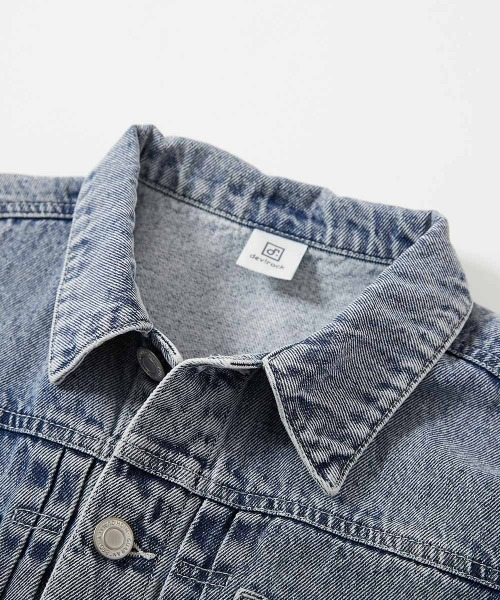 devirock（デビロック）の「ビッグシルエット デニムジャケット（デニムジャケット・キッズ・ネイビー系/ブルー系/ブラック系・100cm/110cm/120cm/130cm/140cm/150cm/160cm）」の13枚目の写真