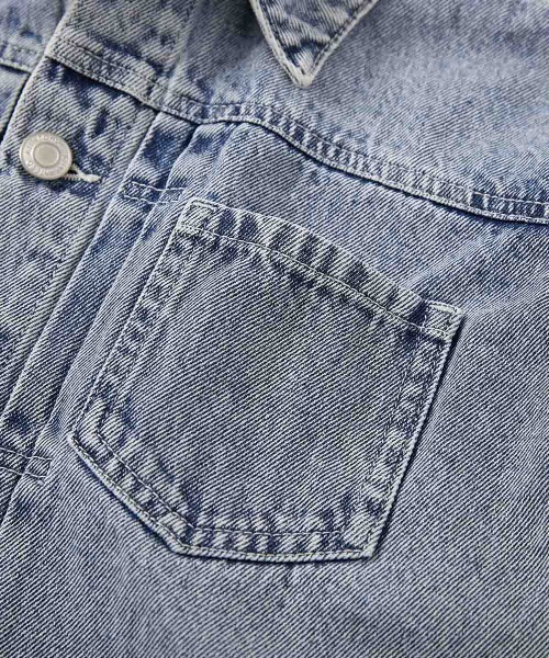 devirock（デビロック）の「ビッグシルエット デニムジャケット（デニムジャケット・キッズ・ネイビー系/ブルー系/ブラック系・100cm/110cm/120cm/130cm/140cm/150cm/160cm）」の14枚目の写真