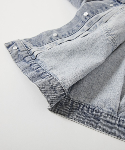 devirock（デビロック）の「ビッグシルエット デニムジャケット（デニムジャケット・キッズ・ネイビー系/ブルー系/ブラック系・100cm/110cm/120cm/130cm/140cm/150cm/160cm）」の16枚目の写真