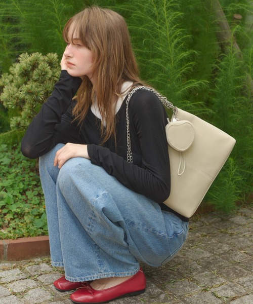 GIUNON(ジウノン)の「rib sheer button tops / リブシアーボタントップス(Tシャツ/カットソー・レディース・アイボリー/ブルー/オリーブ/ブラック・FREE)」の21枚目の写真