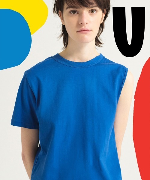 soduk（スドーク）の「twisted t-shirt（Tシャツ/カットソー・レディース・ブラック/ホワイト/ブルー・ONE SIZE）」の3枚目の写真