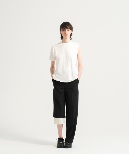 soduk（スドーク）の「twisted t-shirt（Tシャツ/カットソー・レディース・ブラック/ホワイト/ブルー・ONE SIZE）」の7枚目の写真