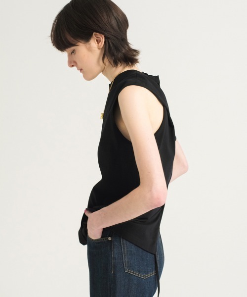 soduk（スドーク）の「twisted t-shirt（Tシャツ/カットソー・レディース・ブラック/ホワイト/ブルー・ONE SIZE）」の20枚目の写真