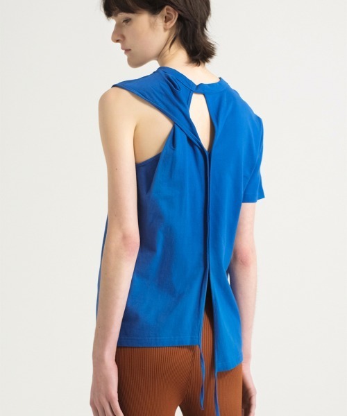 soduk（スドーク）の「twisted t-shirt（Tシャツ/カットソー・レディース・ブラック/ホワイト/ブルー・ONE SIZE）」の13枚目の写真