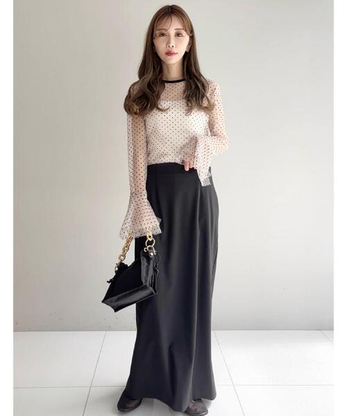 DRESSTERIOR（ドレステリア）の「【洗える/ポケット付き】ストレッチナロースカート（スカート・レディース・ブラック/ナチュラル・38/36/34/40）」の3枚目の写真