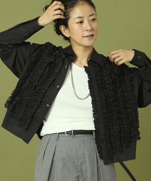 セール】Freada/フリーダ フロントフリル レース シャツ（シャツ