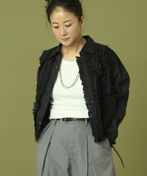 【タグ付】Freada フリーダ レースピンタックフリルブラウス レースピンタックフリルブラウス｜フリークスストアの通販｜&mall