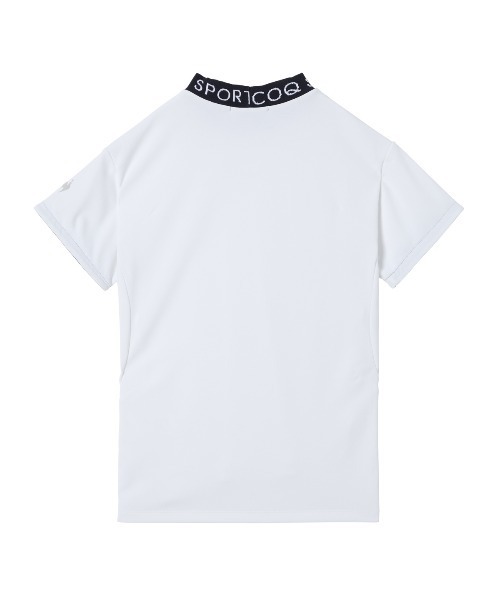 le coq sportif GOLF(ルコックスポルティフゴルフ)の「【le coq sportif GOLF】ワイドシルエットモックネック半袖シャツ ゴルフウェア(Tシャツ/カットソー・レディース・ベージュ/ネイビー/ホワイト・S/M/L/XL)」の5枚目の写真