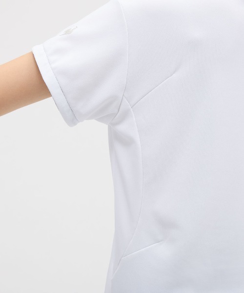 le coq sportif GOLF(ルコックスポルティフゴルフ)の「【le coq sportif GOLF】ワイドシルエットモックネック半袖シャツ ゴルフウェア(Tシャツ/カットソー・レディース・ベージュ/ネイビー/ホワイト・S/M/L/XL)」の10枚目の写真