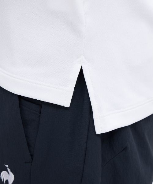 le coq sportif GOLF(ルコックスポルティフゴルフ)の「【le coq sportif GOLF】ワイドシルエットモックネック半袖シャツ ゴルフウェア(Tシャツ/カットソー・レディース・ベージュ/ネイビー/ホワイト・S/M/L/XL)」の11枚目の写真