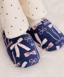 emesuelee（エメスーリー）の「ルームシューズ リボン柄 ネコ柄（その他シューズ）」