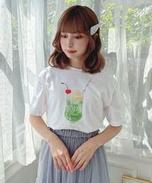 F i.n.t | クリームソーダプリントTシャツ/SweetsCollection(Tシャツ/カットソー)
