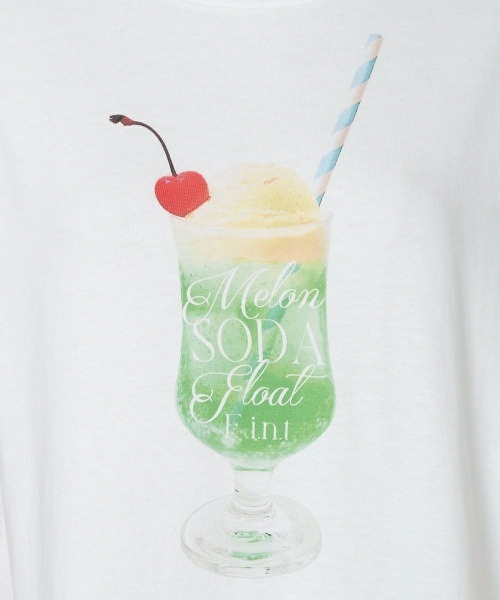 F i.n.t（フィント）の「クリームソーダプリントTシャツ/SweetsCollection（Tシャツ/カットソー・レディース・ホワイト・FREE）」の8枚目の写真