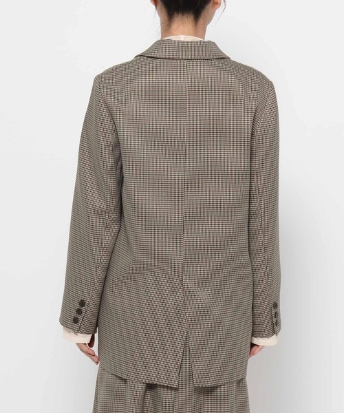 mysty woman（ミスティウーマン）の「【無地＆チェック】アソートダブルジャケット  583342（テーラードジャケット・レディース・グレイッシュベージュ/ベージュ/モカ・FREE）」の22枚目の写真