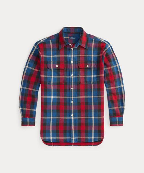 セール】リラックス フィット チェック コットン ツイル シャツ