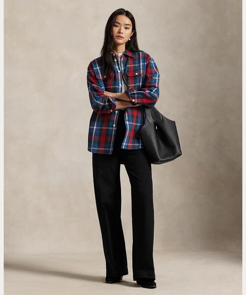 セール】リラックス フィット チェック コットン ツイル シャツ