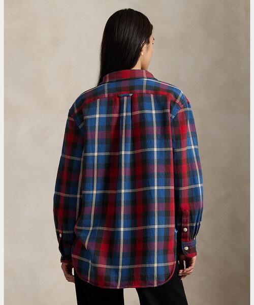 セール】リラックス フィット チェック コットン ツイル シャツ