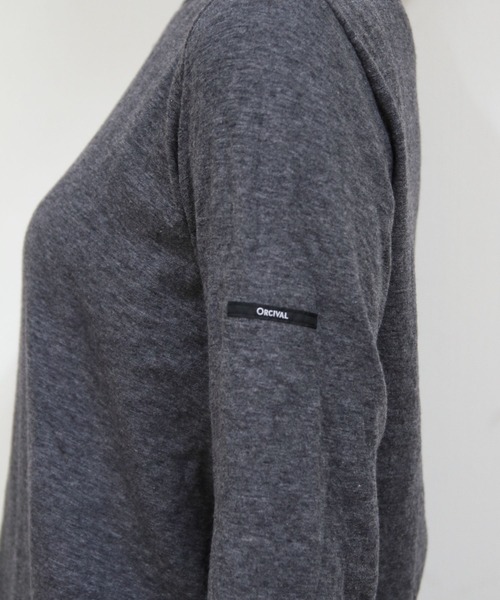 ORCIVAL(オーシバル)の「ORCIVAL/オーシバル ダブルガーゼプルオーバー DOUBLE GAUZE PULLOVER OR-C0497 DCC(Tシャツ/カットソー・レディース・チャコールグレー/オートミール・1)」の4枚目の写真