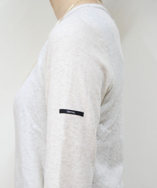 ORCIVAL(オーシバル)の「ORCIVAL/オーシバル ダブルガーゼプルオーバー DOUBLE GAUZE PULLOVER OR-C0497 DCC(Tシャツ/カットソー・レディース・チャコールグレー/オートミール・1)」の12枚目の写真