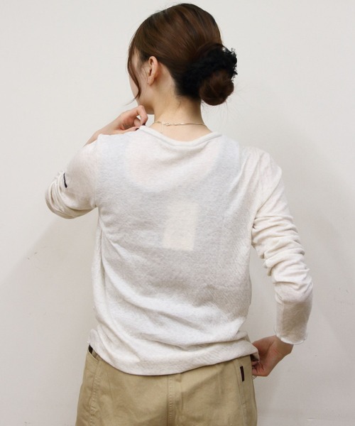 ORCIVAL(オーシバル)の「ORCIVAL/オーシバル ダブルガーゼプルオーバー DOUBLE GAUZE PULLOVER OR-C0497 DCC(Tシャツ/カットソー・レディース・チャコールグレー/オートミール・1)」の15枚目の写真