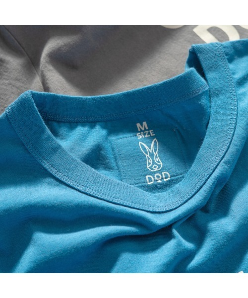 DOD（ディーオーディー）の「ディーオーディー  アウトドアカジュアル 半袖Ｔシャツ（Tシャツ/カットソー・メンズ・ブルー/ホワイト・XL/L/M）」の16枚目の写真