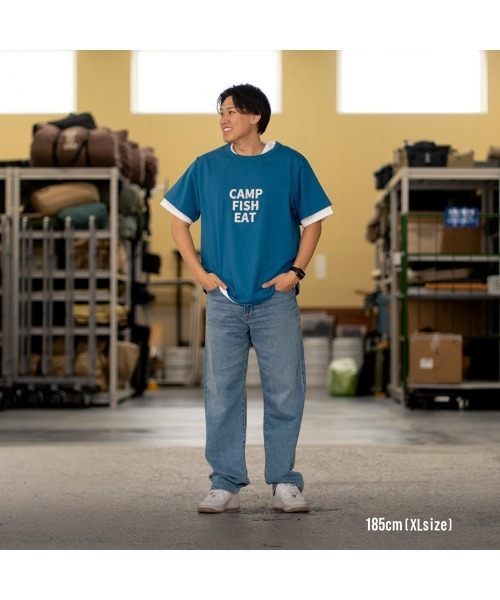 DOD（ディーオーディー）の「ディーオーディー  アウトドアカジュアル 半袖Ｔシャツ（Tシャツ/カットソー・メンズ・ブルー/ホワイト・XL/L/M）」の4枚目の写真