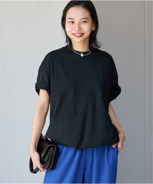 JOURNAL STANDARD（ジャーナルスタンダード）の「《追加7》シャーリングＴシャツ（Tシャツ/カットソー・レディース・ホワイト/ブラウン系その他/ブラック・FREE）」の16枚目の写真