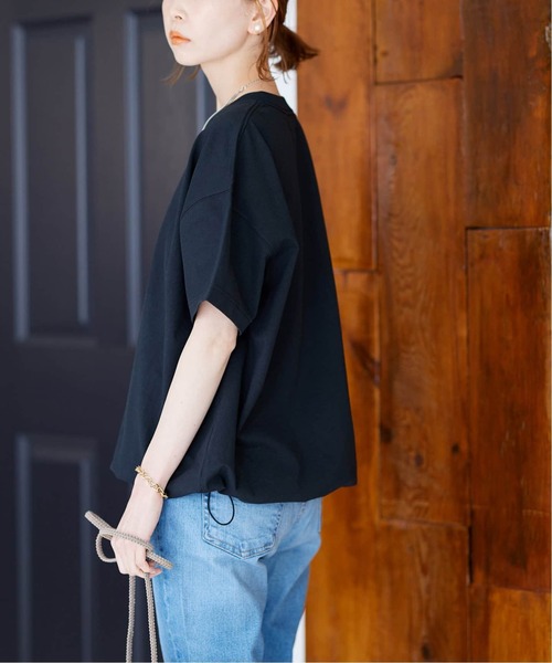 JOURNAL STANDARD（ジャーナルスタンダード）の「《追加7》シャーリングＴシャツ（Tシャツ/カットソー・レディース・ホワイト/ブラウン系その他/ブラック・FREE）」の21枚目の写真