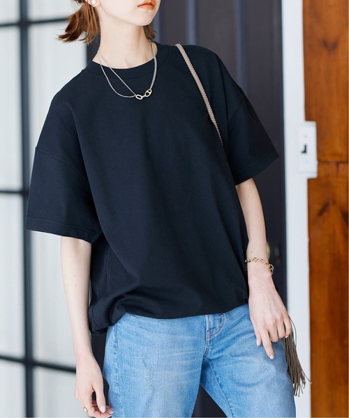 JOURNAL STANDARD（ジャーナルスタンダード）の「《追加7》シャーリングＴシャツ（Tシャツ/カットソー・レディース・ホワイト/ブラウン系その他/ブラック・FREE）」の22枚目の写真