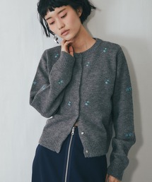 花柄刺繍カーディガン