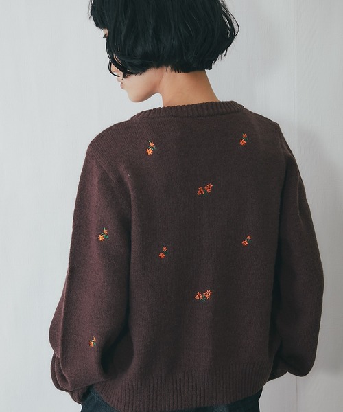 ANOTHER S（アナザーエス）の「花柄刺繍カーディガン（カーディガン/ボレロ・レディース・ブラック/チャコールグレー/ネイビー/ブラウン・FREE）」の15枚目の写真