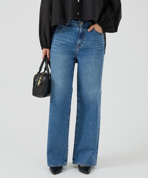 Rouge vif（ルージュヴィフ）の「【NEEDBY heritage/ニードバイヘリテージ】ワイドストレートデニム MEI（デニムパンツ・レディース・ブルー・23/24/25/26）」の2枚目の写真